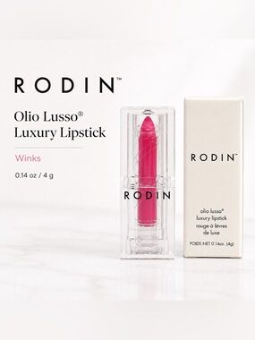 NEW/NIB RODIN Olio Lusso® Luxury Lipstick – Winks (Bright Pink) – 0.14 oz / 4 g